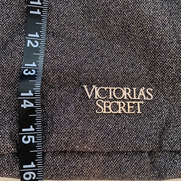 VICTORIA’S SECRET Backpack- sparkly charcoal grey w/ angel wings charm. - Picture 6 of 11